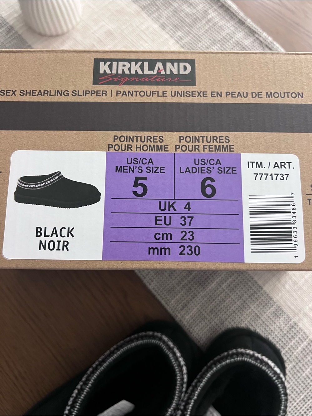 NWT Kirkland women’s black shearling lined shoes - Picture 2 of 5